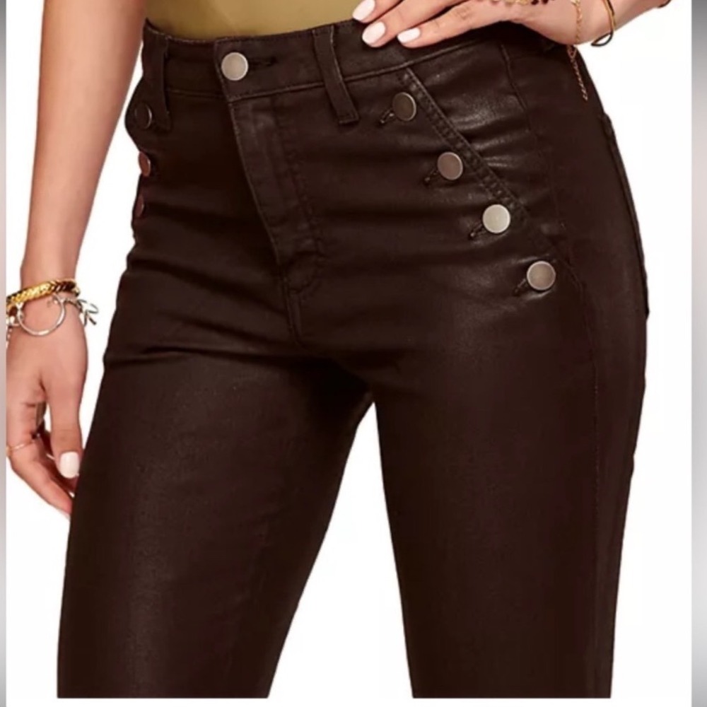 NWT $275 RAMY Brook Helena High-Rise Flare Coated Japanese Denim Sailor Jean  26 - Picture 5 of 15
